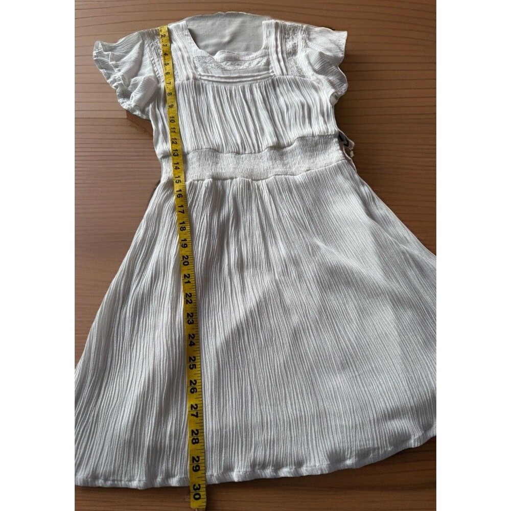 Love Squared Girls Size 8 White Dress Short Sleeve with Ruffle Detail NWT - Picture 8 of 9